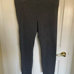Ann Taylor Factory Black and Gray Herringbone leggings